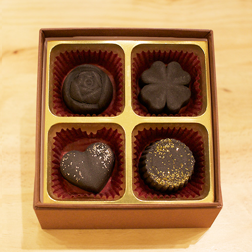 Charcoal chocolates