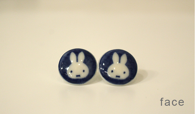Miffy earrings Mino-yaki