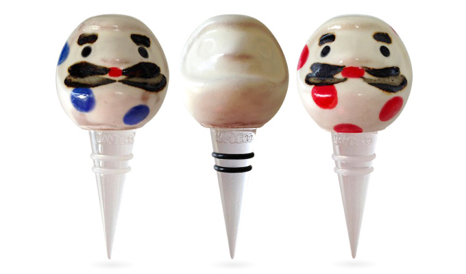 Daruma wine stoppers